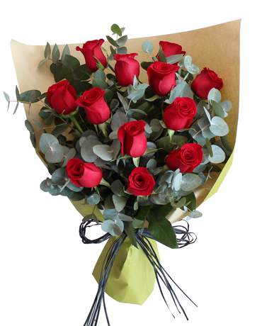 12 American Red Roses for Valentine's Day 註定相愛（情人節花束）