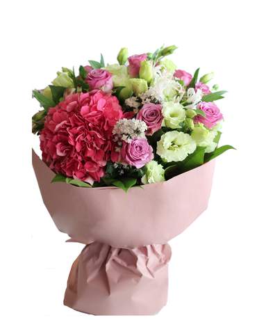 Purple Roses Hydrangea for Valentine's Day 艷麗氣質 (情人節花束）