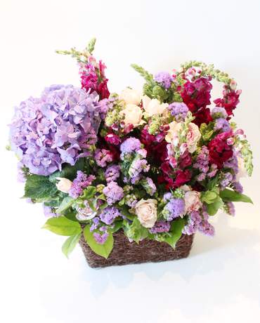 Purple Hydrangea Basket 紫色花園