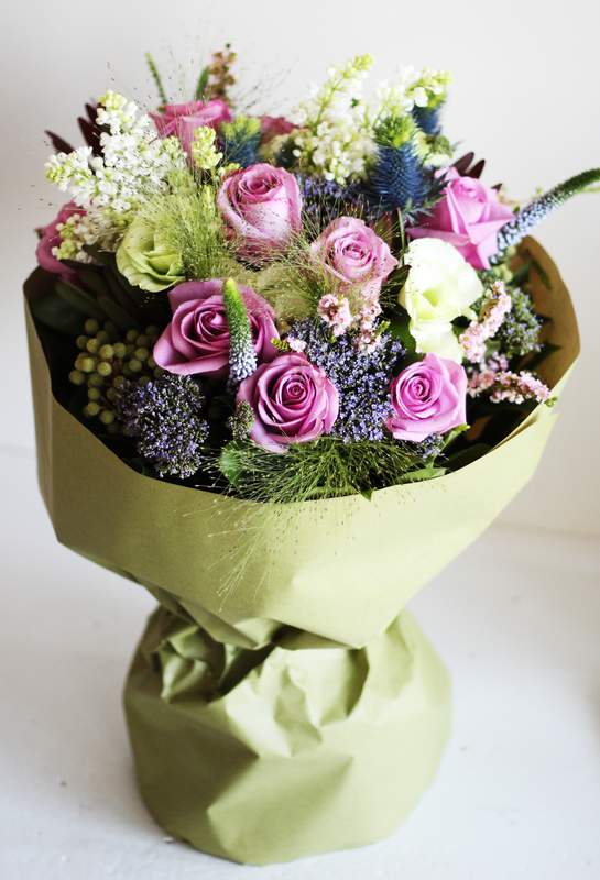 Purple Roses Bouquet for Valentine's Day