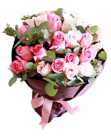 24 Pink and Hot pink Roses 甜蜜戀人