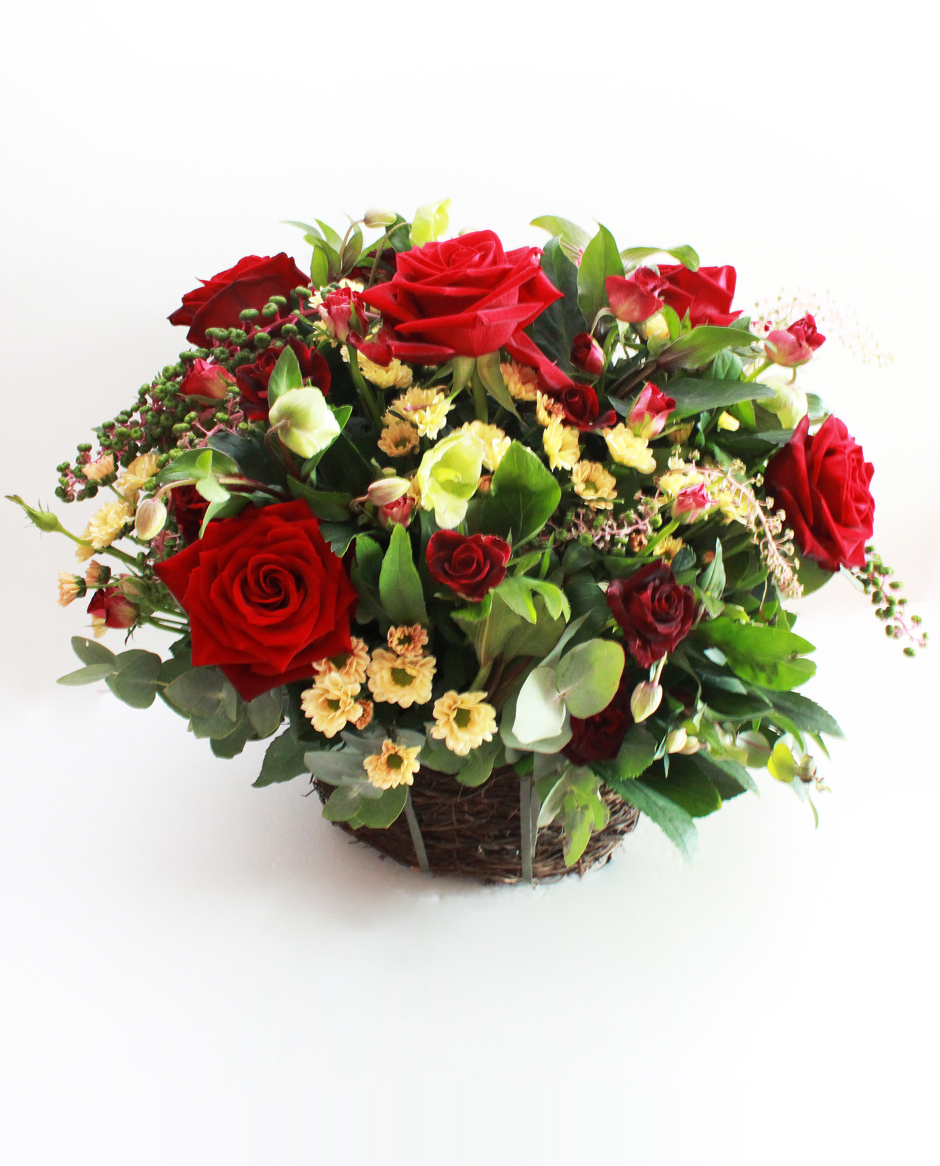 Red Roses Basket